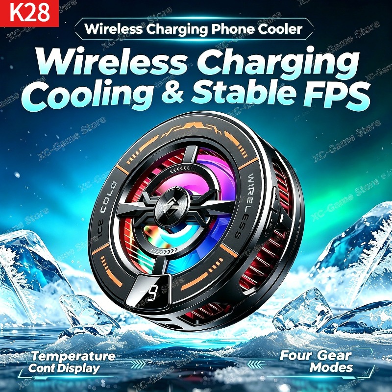 Gaming Accessories For Room - K28 magnetische halfgeleider-telefoonkoeler met draadloze snelle
