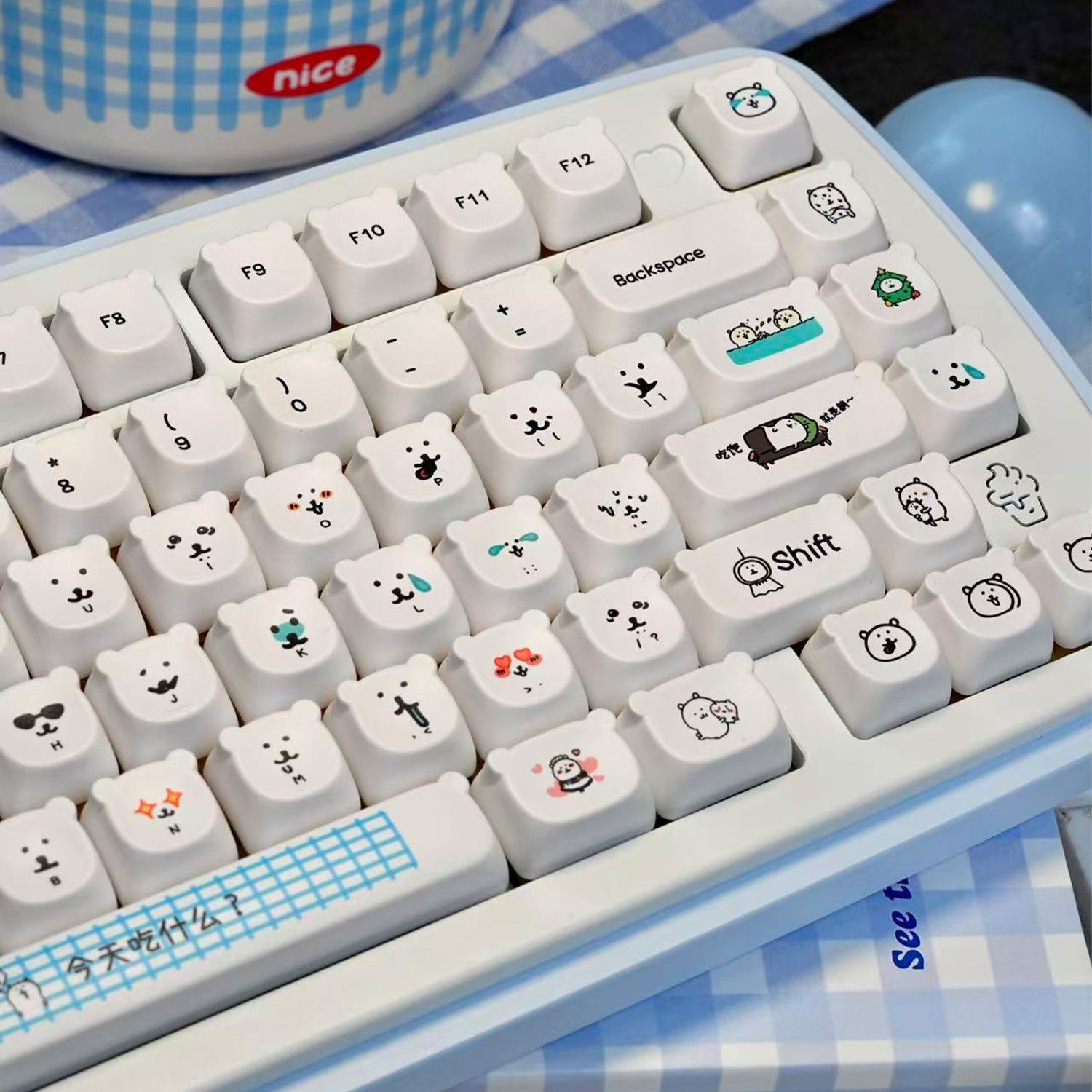 Gaming Accessories Aesthetic - Kawaii Cartoon Joke Beer PBT Keycap