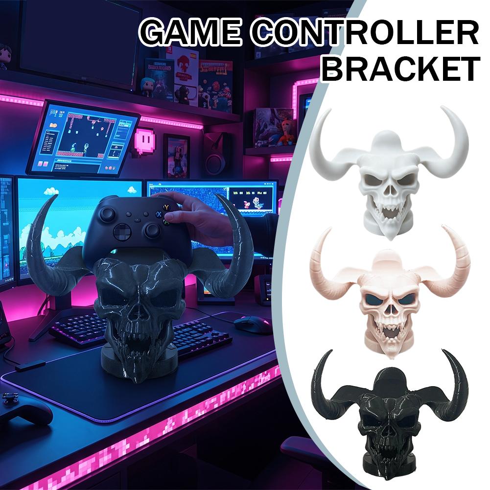 Accessories For Your Gaming Room - Unieke Duivelschedel Hoorn Controllerhouder Bureau-Organizer Stand