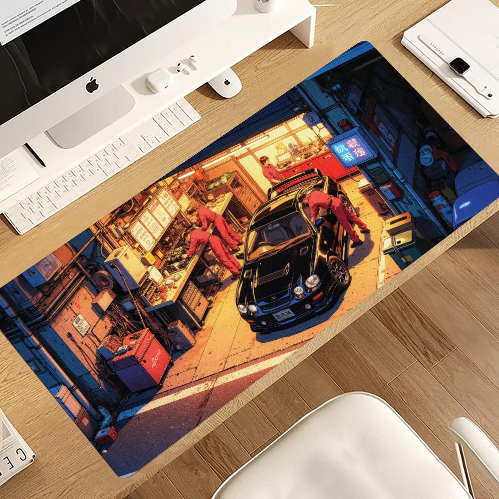 Gaming Accessories Shop - Retro Reparatiewerkplaats Raceauto Muismat Pc Gaming