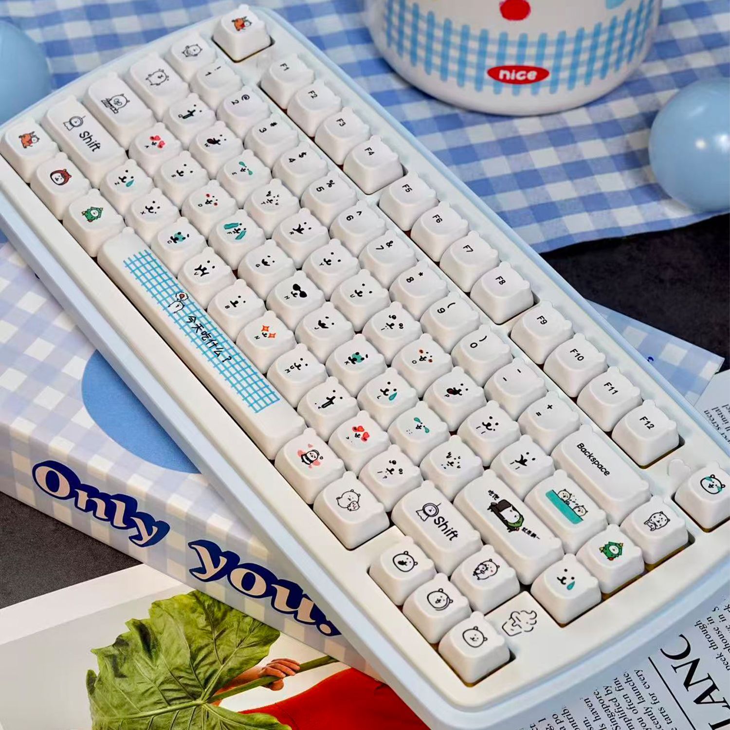 Kawaii Cartoon Joke Beer PBT K - Gaming Accessories Aesthetic recensie en prijs