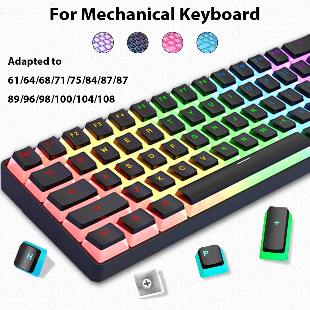 129 toetsen Pudding Keycaps PB - Gaming Accessories Aesthetic recensie en prijs