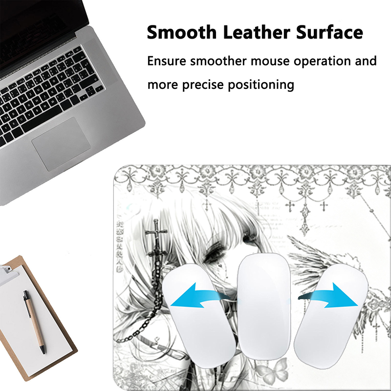 Leren muismat Zwart Wit Anime  - Gaming Accessories Aesthetic recensie en prijs